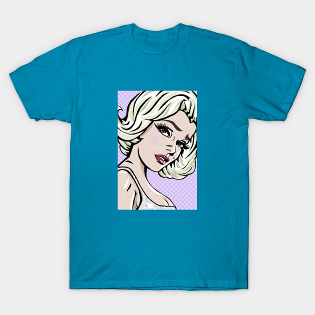 Marilyn Monroe Lichtenstein T-Shirt by FanboyMuseum